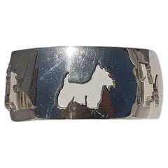 Hermès Silver Cuff Bracelet West Highland White Terrier Westie