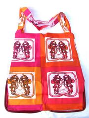 Hermès Mini Brides de Gala Silkypop Tote Shopper Bag Pink Orange Silk