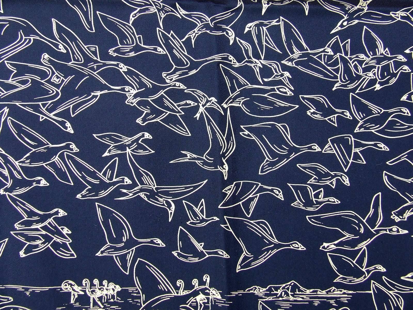 Hermes Silk Scarf Libres Comme L Air Birds Faivre Black Gold 90 cm 4