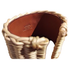 Hermès Medor Picnic CDC Cuff Osier Wicker Fauve Barenia Leather Phw Size S