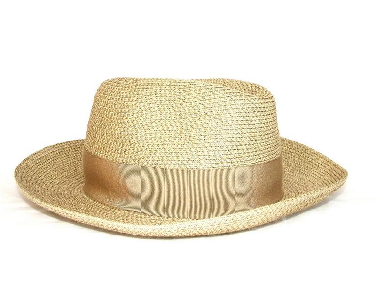 Hermes Sun Hat Panama Beige Size 57 at 1stDibs | hermes  display picture 1