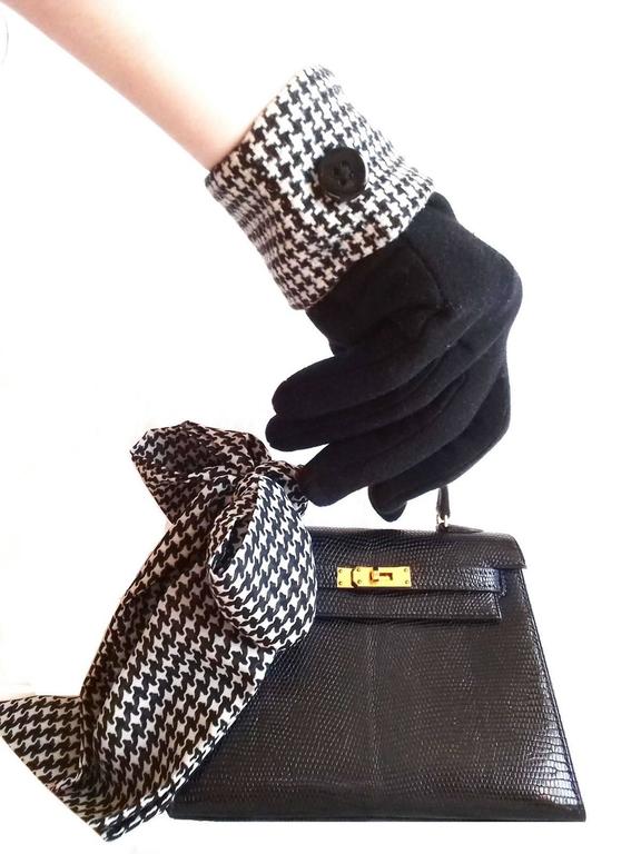 RARE Amazing Hermes Micro Kelly 15 cm Black Lizard GHW 3 ways Mini Bag at 1stdibs