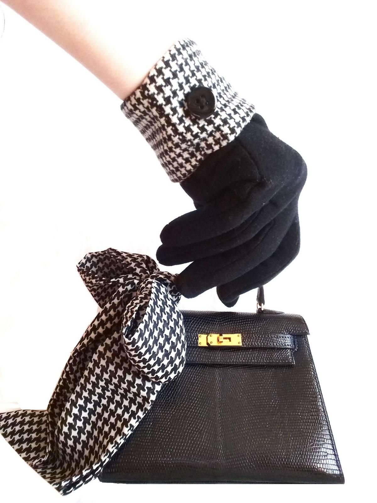 RARE Amazing Hermes Micro Kelly 15 cm Black Lizard GHW 3 ways Mini Bag 3