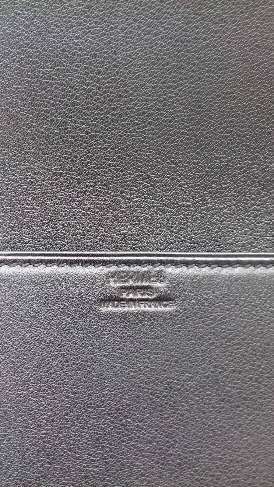 Rare Hermes Kelly Shadow Evercalf Long Pochette Clutch Handbag Wallet 2
