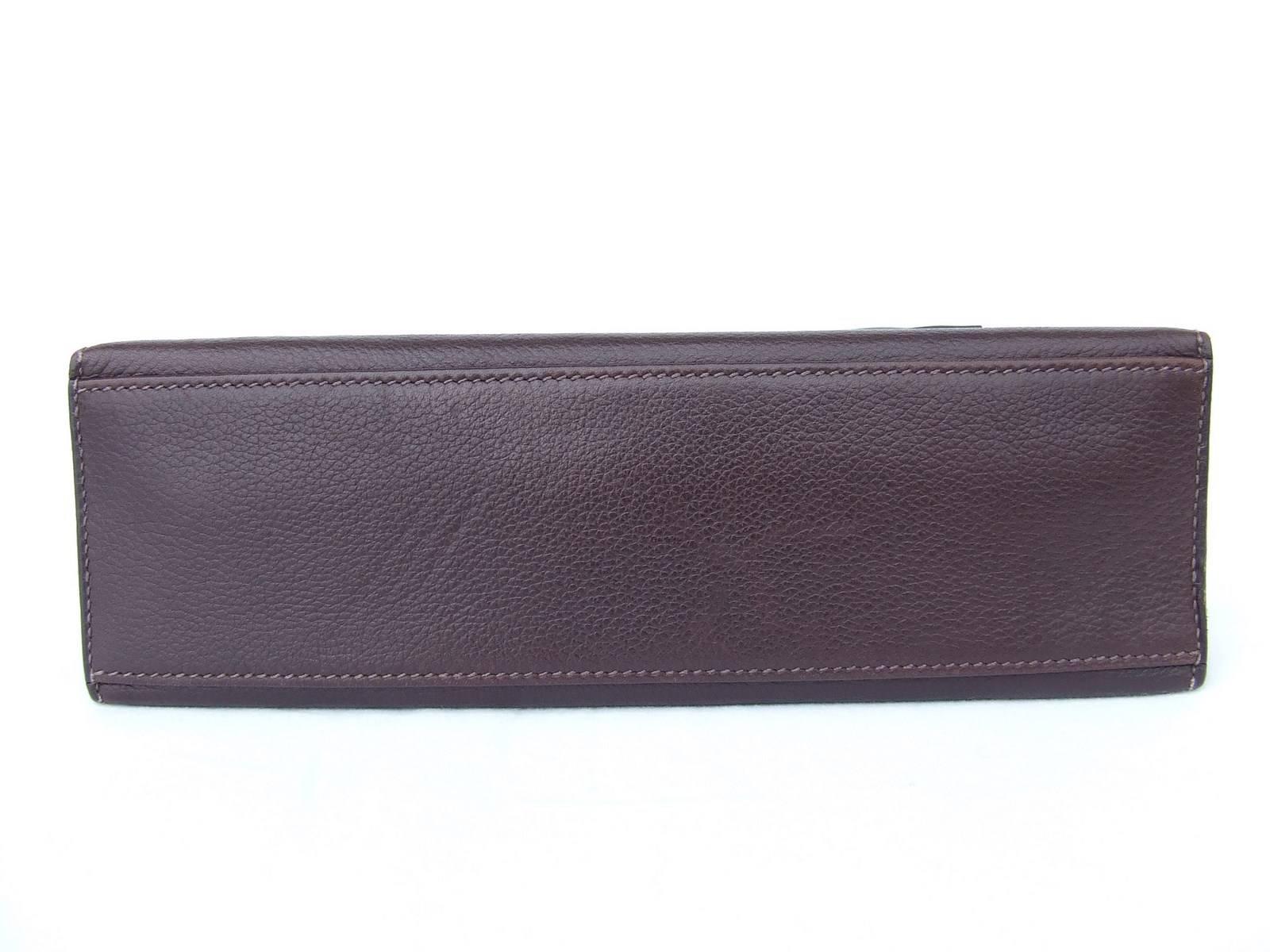 Hermes Kelly Pochette Clutch Handbag Havane Evergrain Leather GHW 22 cm 1