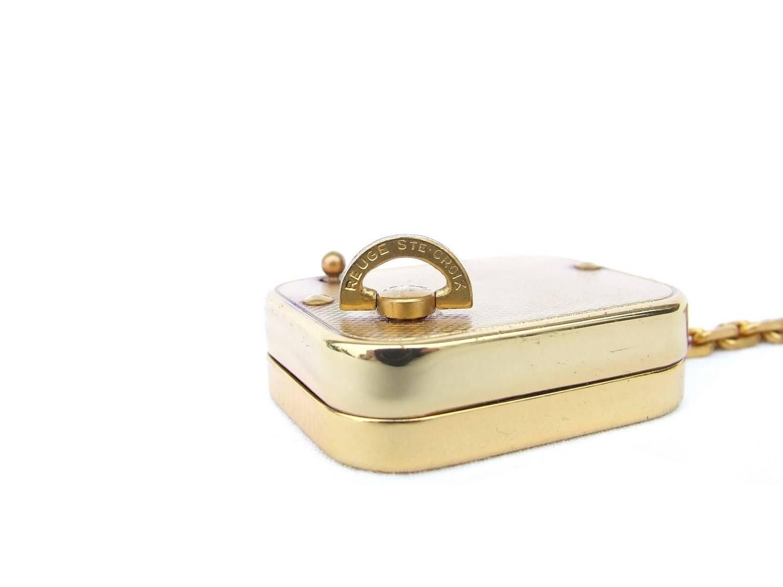 Women's or Men's RARE Hermes Keychain music box Golden Metal