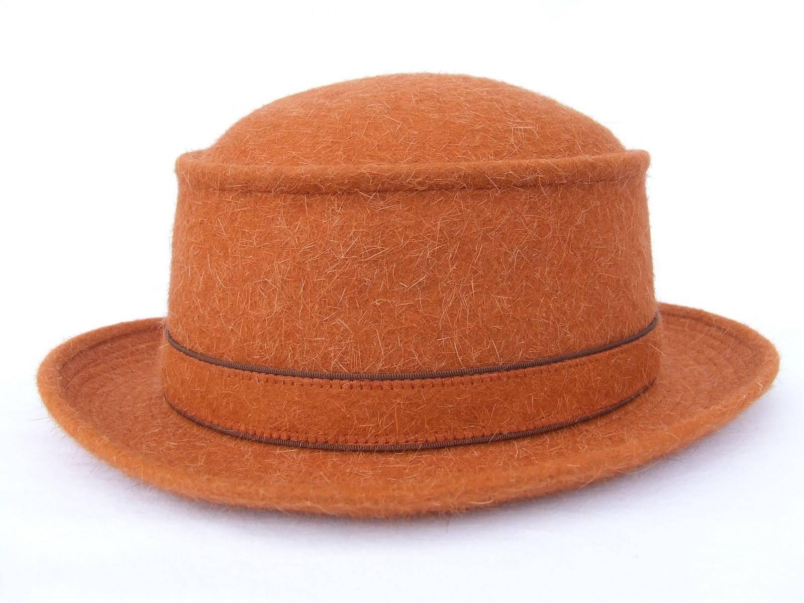 orange felt hat