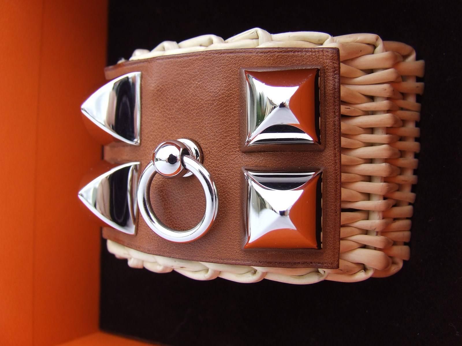 Hermes Medor Picnic Cuff Osier CDC Manchette Fauve PHW Size S Limited