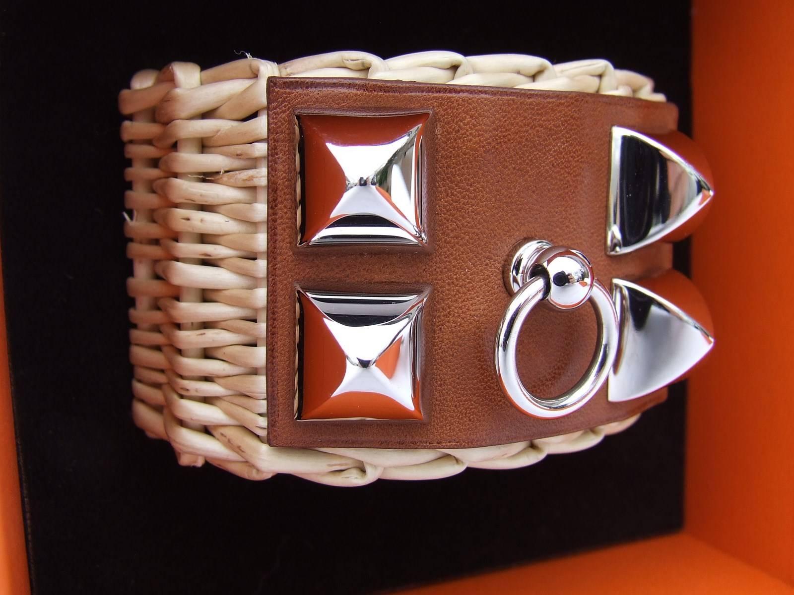 Hermes Medor Picnic Cuff Osier CDC Manchette Fauve PHW Size S Limited