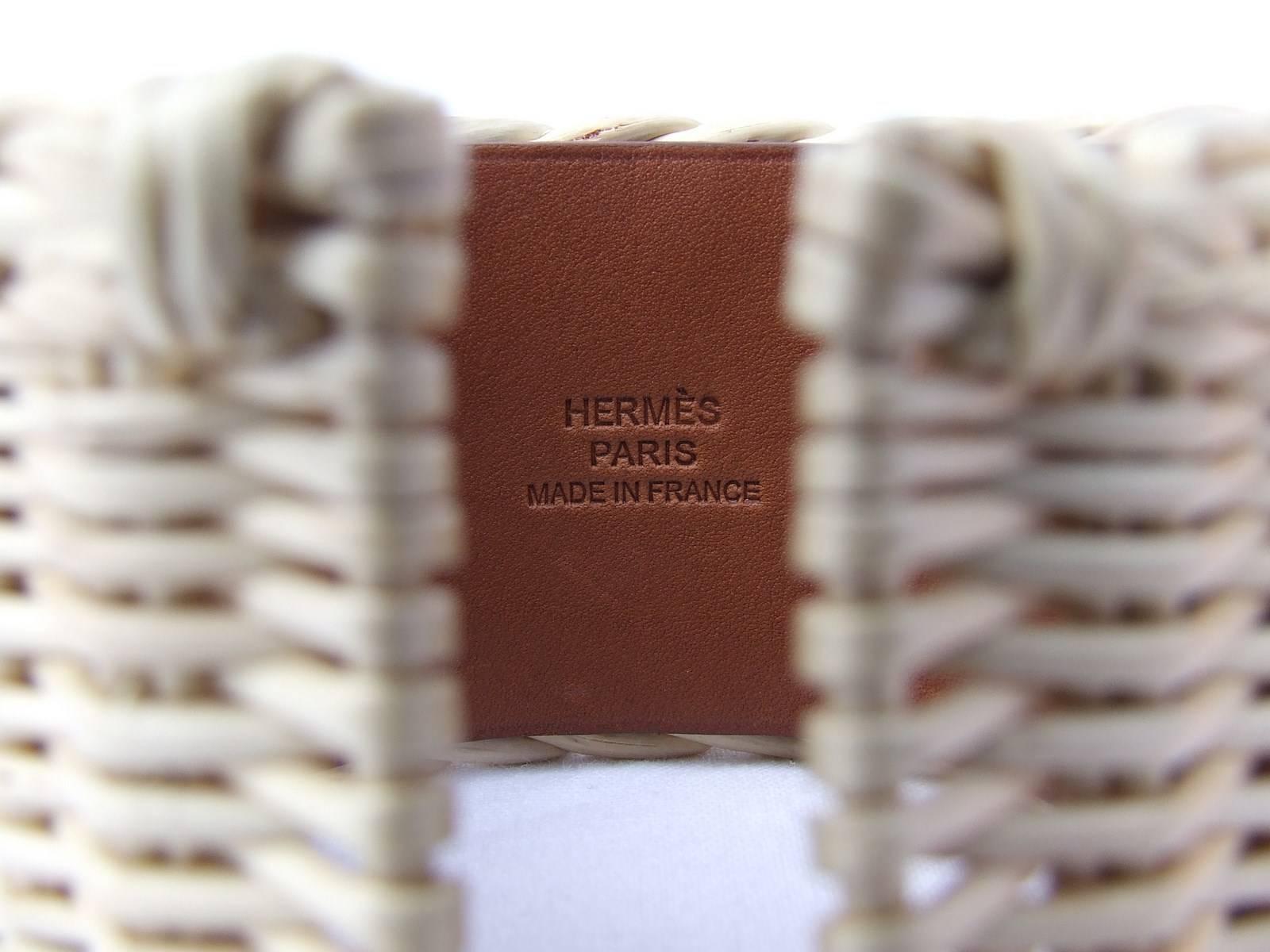 Hermes Medor Picnic Cuff Osier CDC Manchette Fauve PHW Size S Limited
