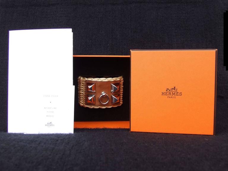 Hermes Medor Picnic Cuff Osier CDC Manchette Fauve PHW Size S Limited