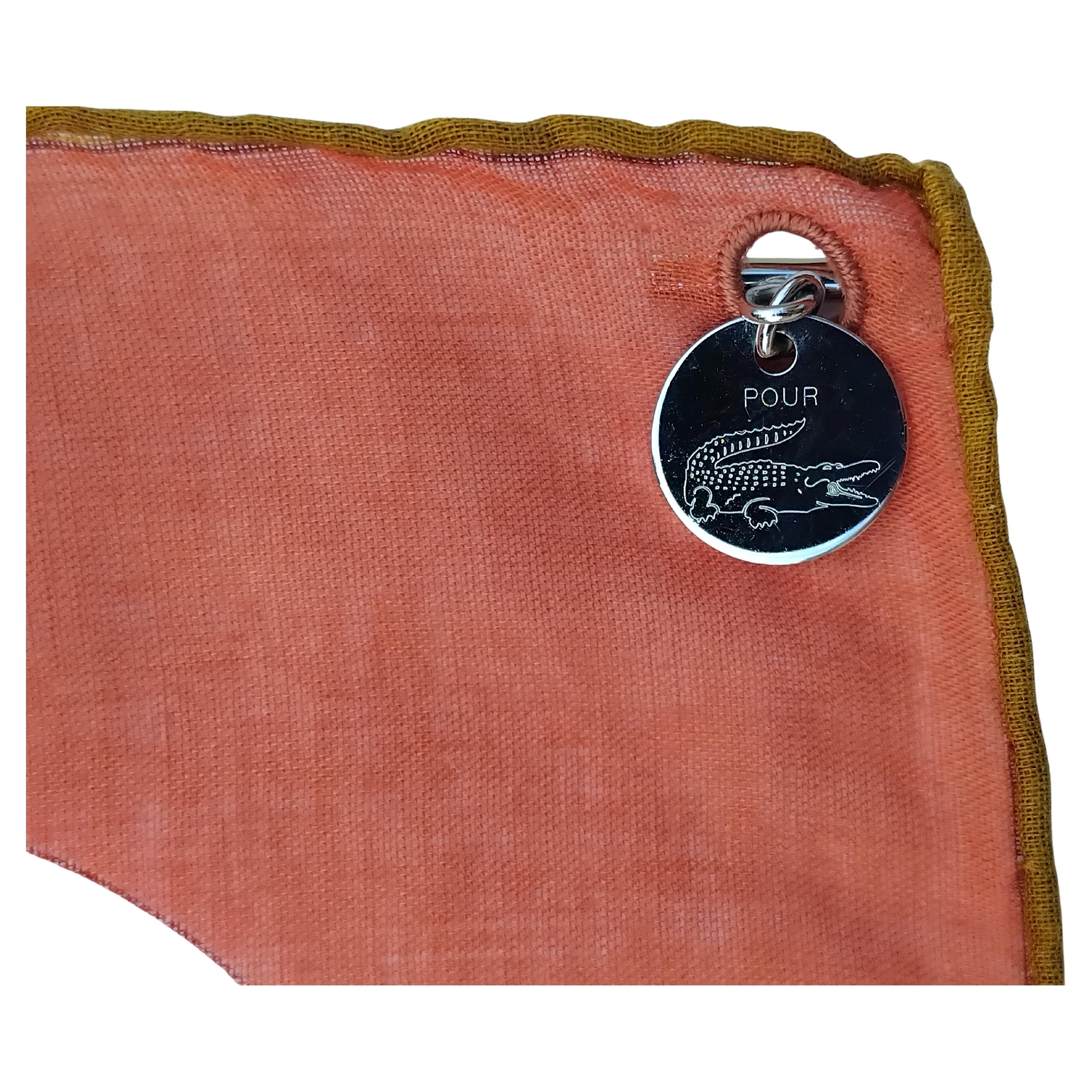 Hermès Tennis 75 ans Lacoste Cotton Scarf Charm Limited Edition Unisexe en vente