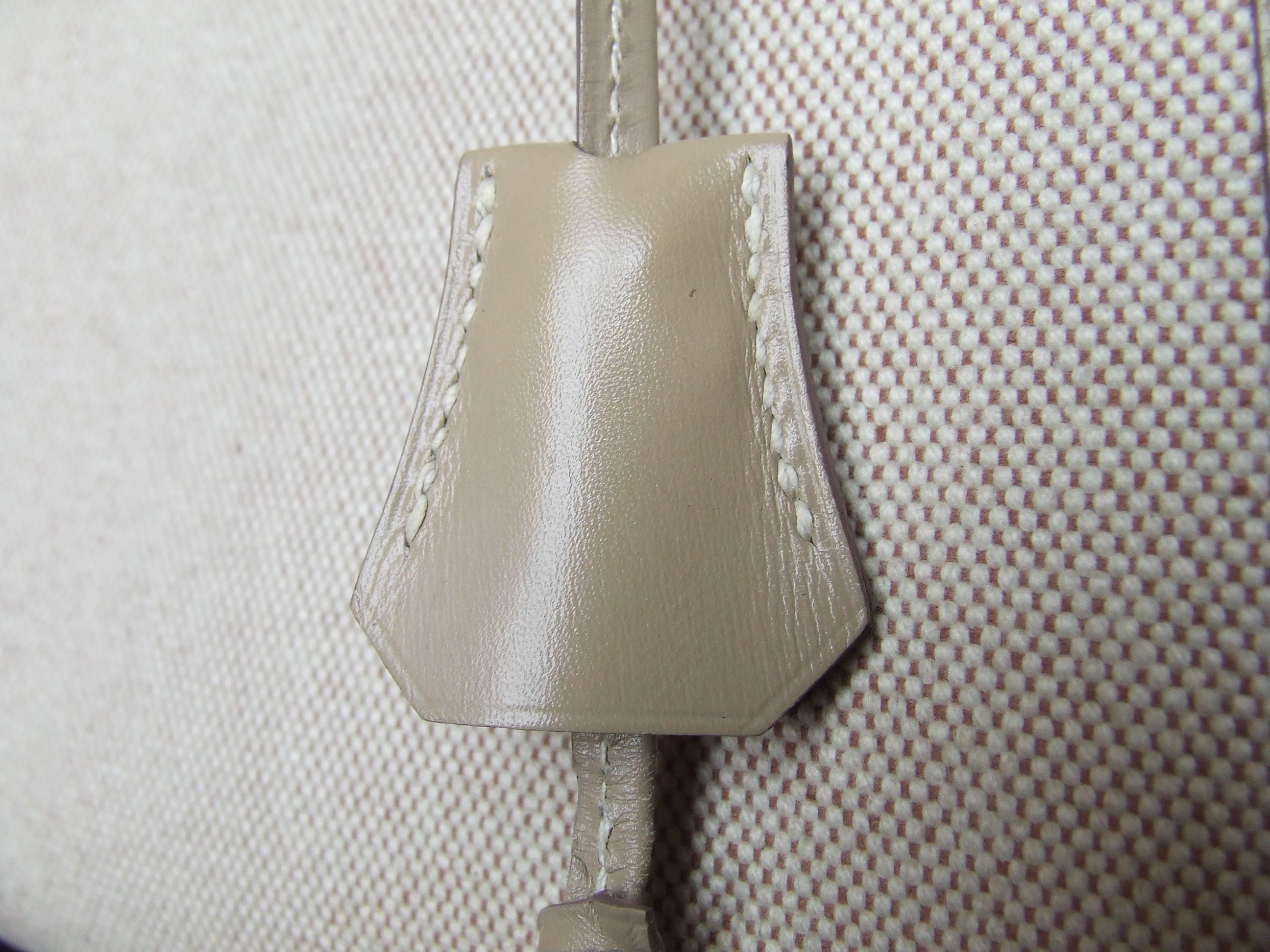 Hermès Kelly Bag Sellier Bi Matiere Toile Canvas Beige Leather Ghw 28 cm Strap 6