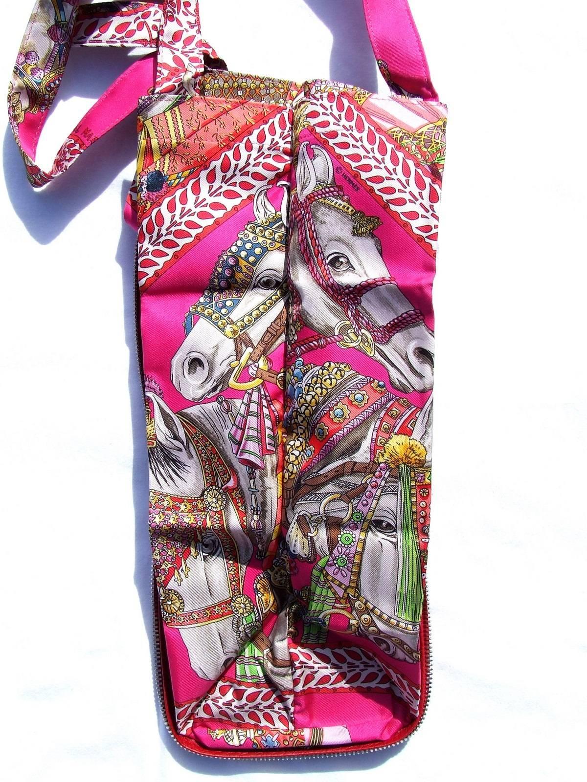 Hermes Silky Pop Shopper Handbag Danse du Cheval Marwari Pink  2