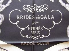 Hermes Silk Scarf Brides de Gala Brode Main Red Black White 90 cm Box