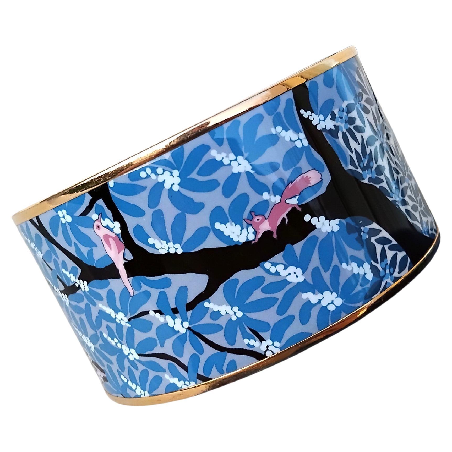 Hermès Dans Un Jardin Anglais Bracelet enamel Alice Shirley Extra Large S. 65 en vente