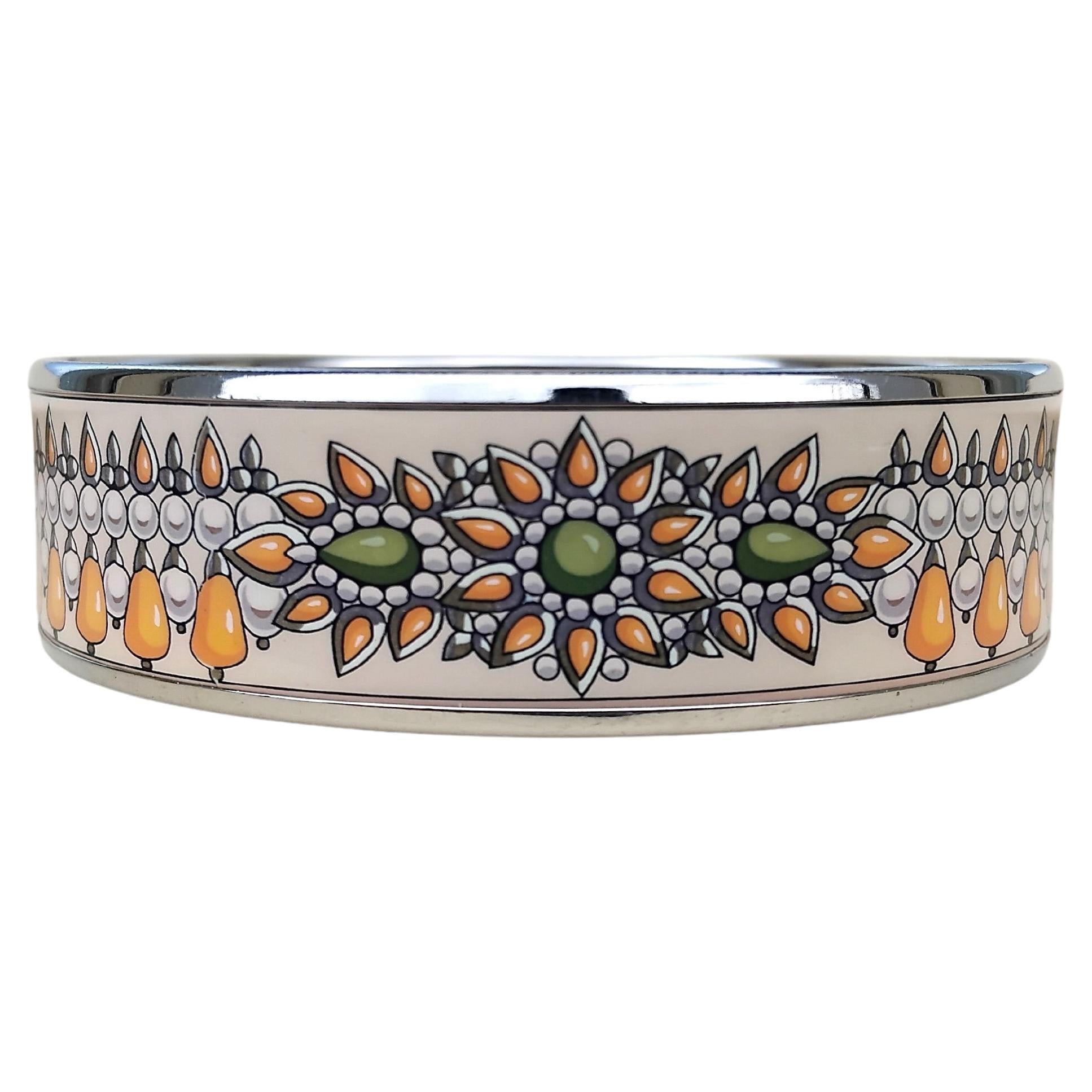 Hermès Enamel Bracelet Parures de Maharajas India Phw Size 65