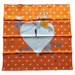 Hermès Silk Scarf Tea Time Jonathan Burton Hearts Valentine's Day