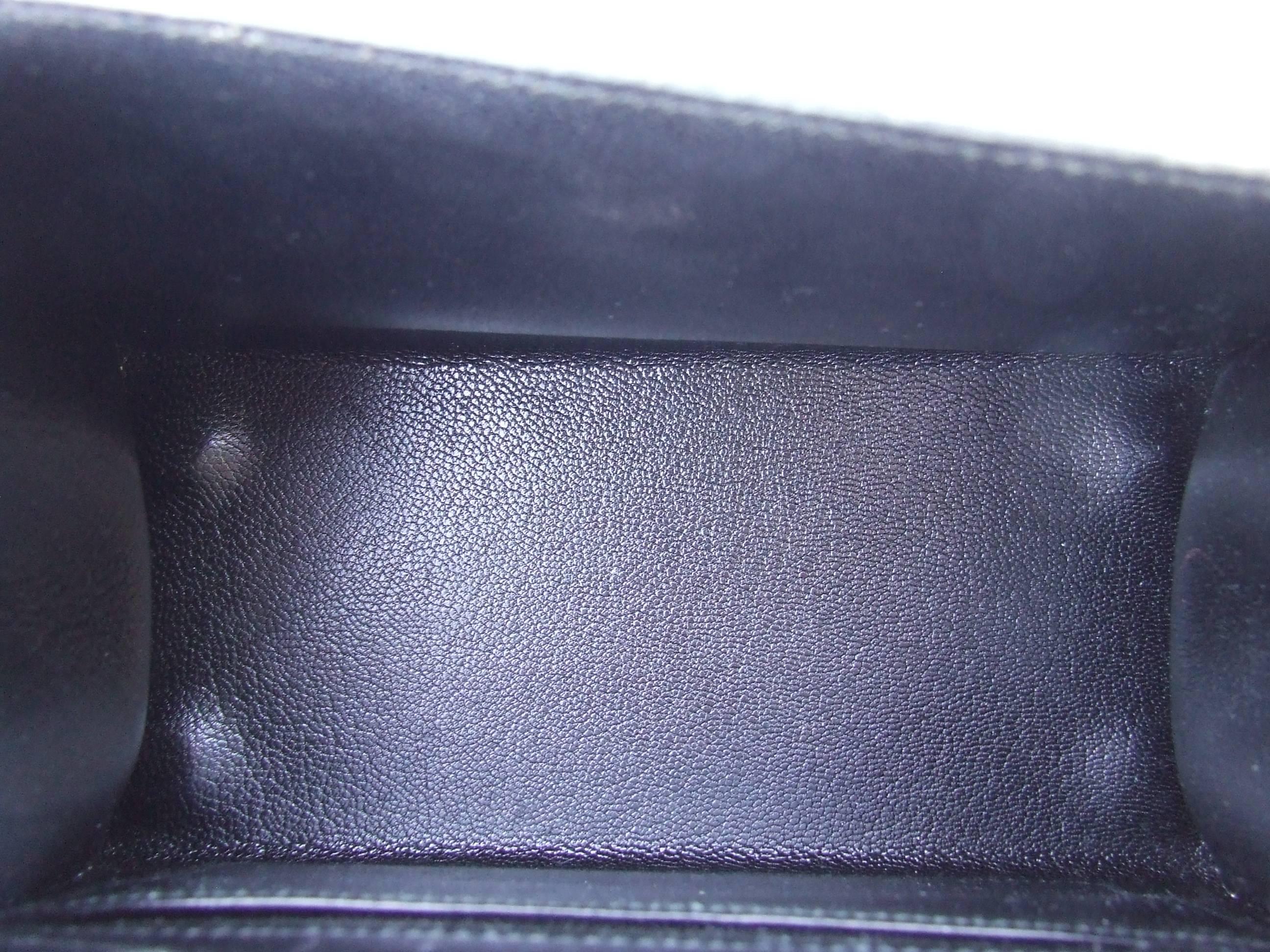 Purple Hermès Vintage Mini Kelly Sellier Bag Black Box Leather Gold Hdw 20 cm