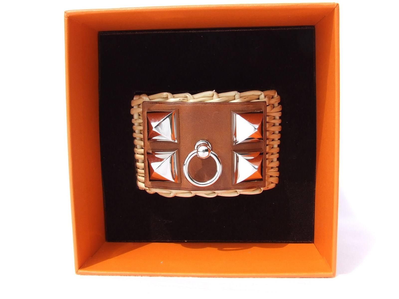 Hermes Medor Picnic Cuff Osier CDC Manchette Fauve PHW Size S Limited 6