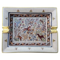Hermès Porcelain Gold Cigar Ashtray Change Tray Pavement