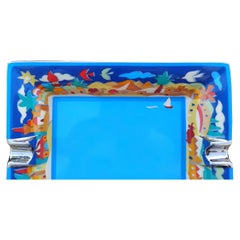 Hermès Porcelain Cigar Ashtray Change Tray Mediterranean Sea Coasts