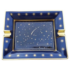 Hermès Constellation Zigarren-Aschenbecher Wechselgeldschale Porzellan Goldkutsche