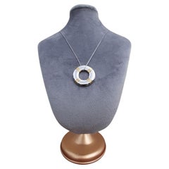 Exceptional Hermès Yellow Grey Gold Pendant Ithaque Life Buoy Shaped