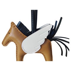 Hermès Rodeo Pegase Bag Charm Horse Shaped Sesame Black Nata PM