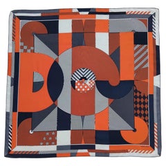 Hermès DJ Disc Jockey Scarf Shawl Vinyl Record Cashmere Silk 100 cm