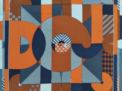 Hermès DJ Disc Jockey Scarf Shawl Vinyl Record Cashmere Silk 100 cm