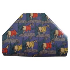 Hermès Le 24 Leather Change Purse Ecuries Horses Print Hugo Grygkar