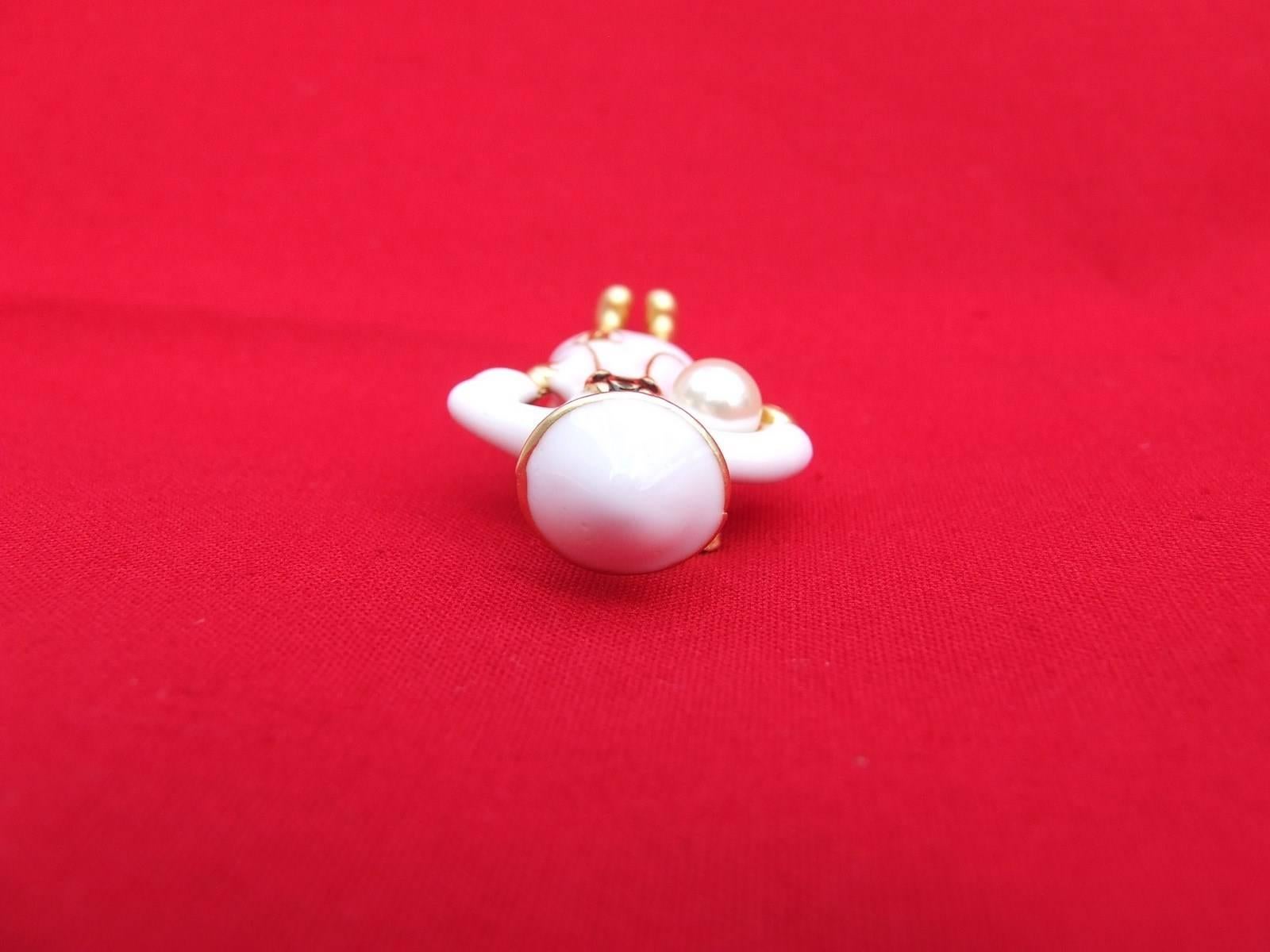 CHANEL Pin Brooch Madame Coco Chanel with pearl In Box 1