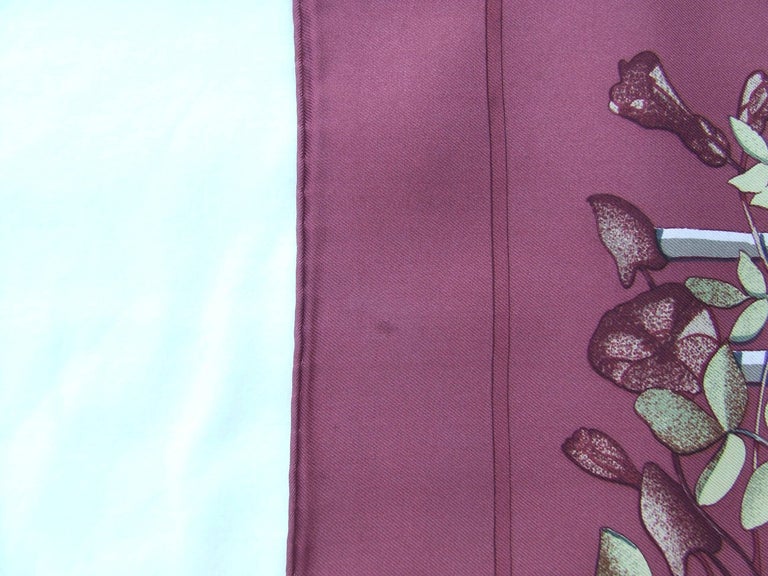 Hermès Vintage Silk Scarf Au Bois Dormant Stroppa 1983 90 cm Rare For Sale 5