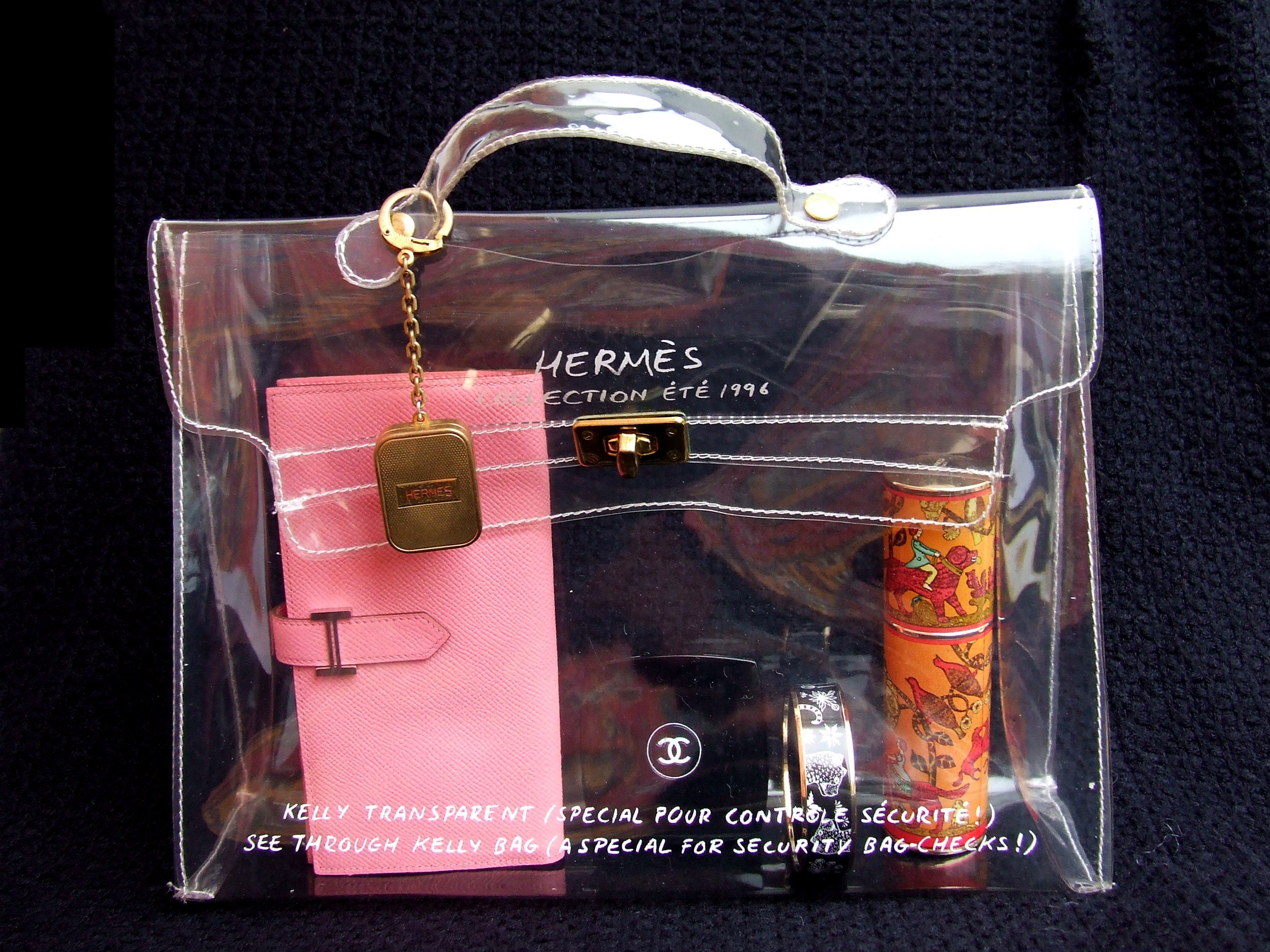 hermes transparent kelly bag
