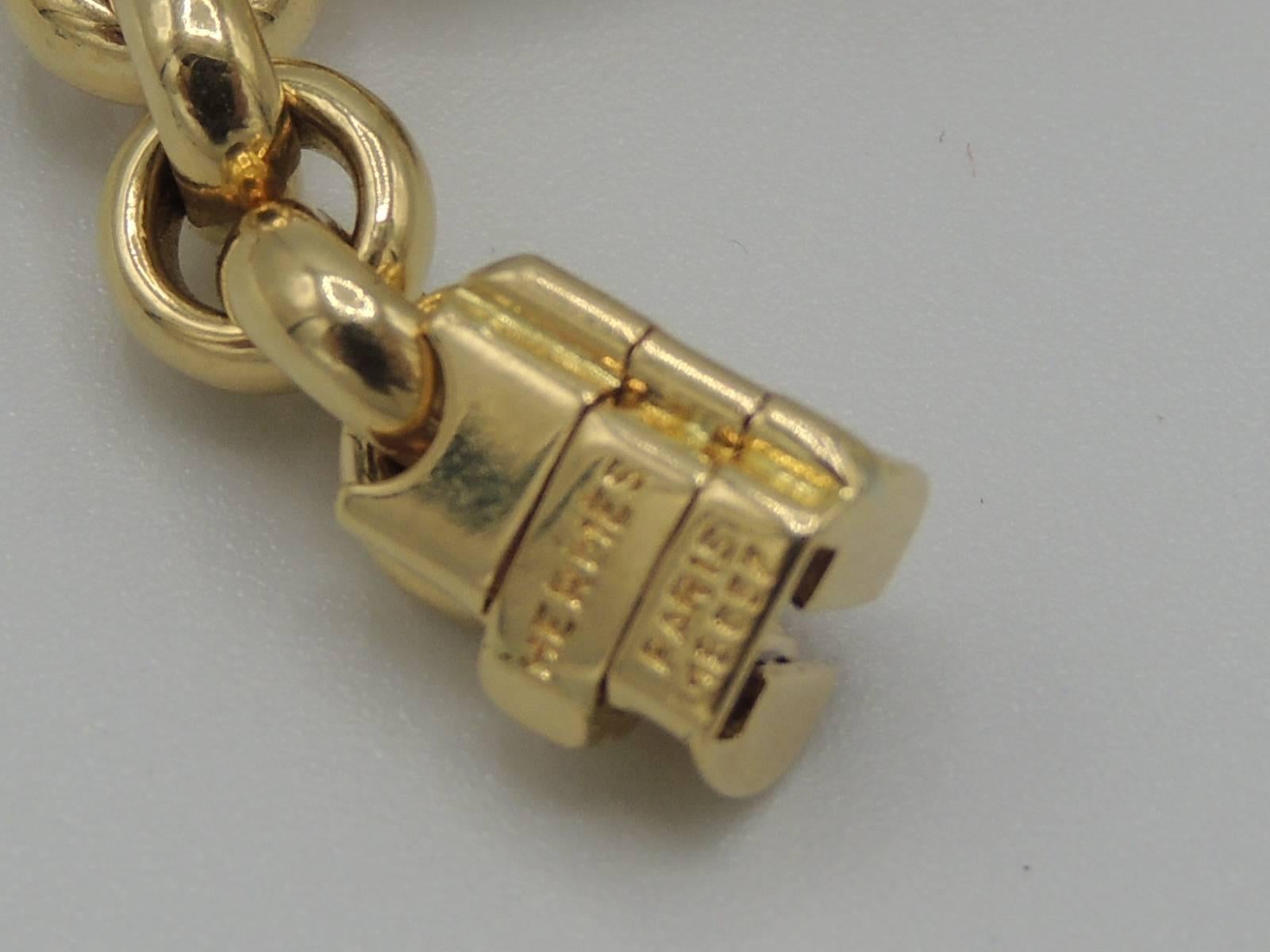 Hermes La Ronde Des Sacs 2 Bags Charms Gold Bracelet    1
