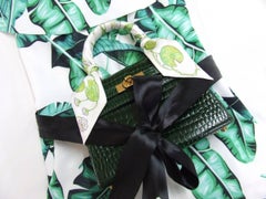 Hermès Silk Scarf Twilly Un Jardin Sur Le Nil Water Lily For Kelly Birkin Bag