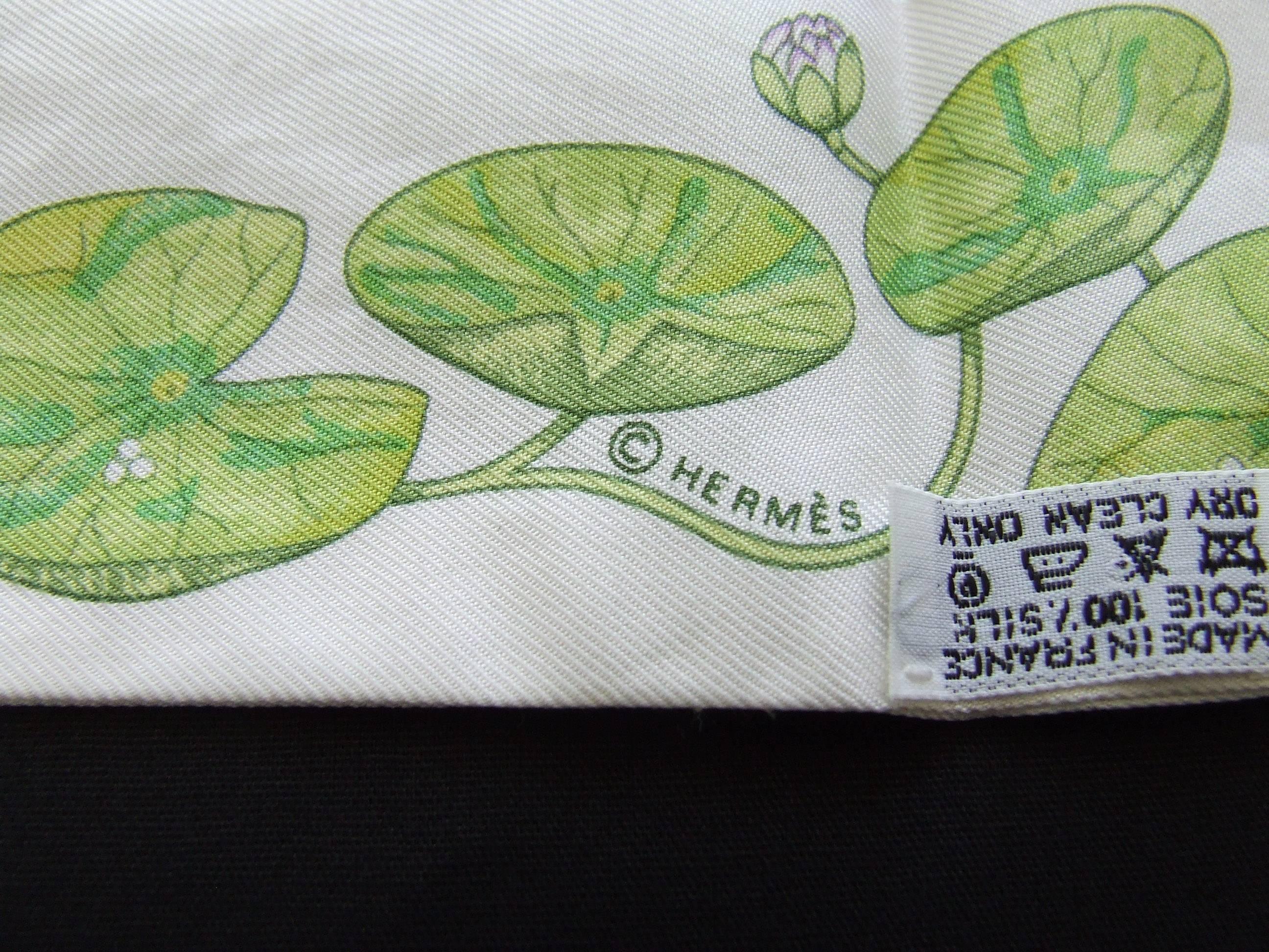 Hermès Silk Scarf Twilly Un Jardin Sur Le Nil Water Lily For Kelly Birkin Bag 2