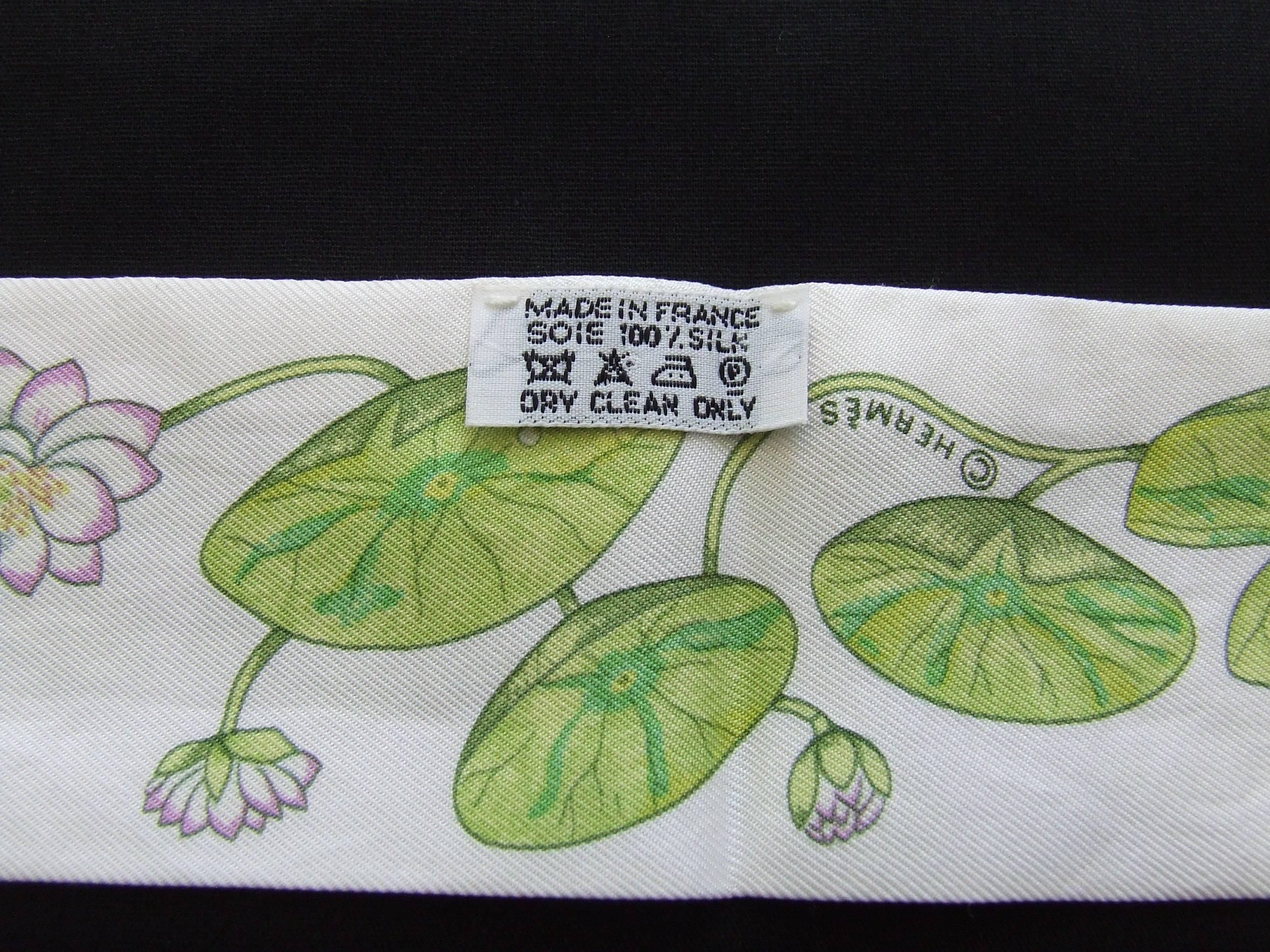 Hermès Silk Scarf Twilly Un Jardin Sur Le Nil Water Lily For Kelly Birkin Bag 3