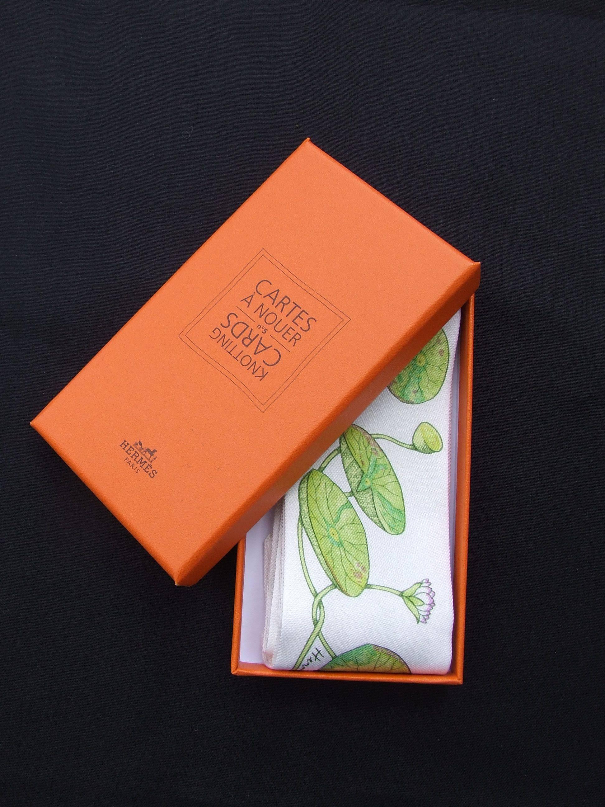 Hermès Silk Scarf Twilly Un Jardin Sur Le Nil Water Lily For Kelly Birkin Bag 4