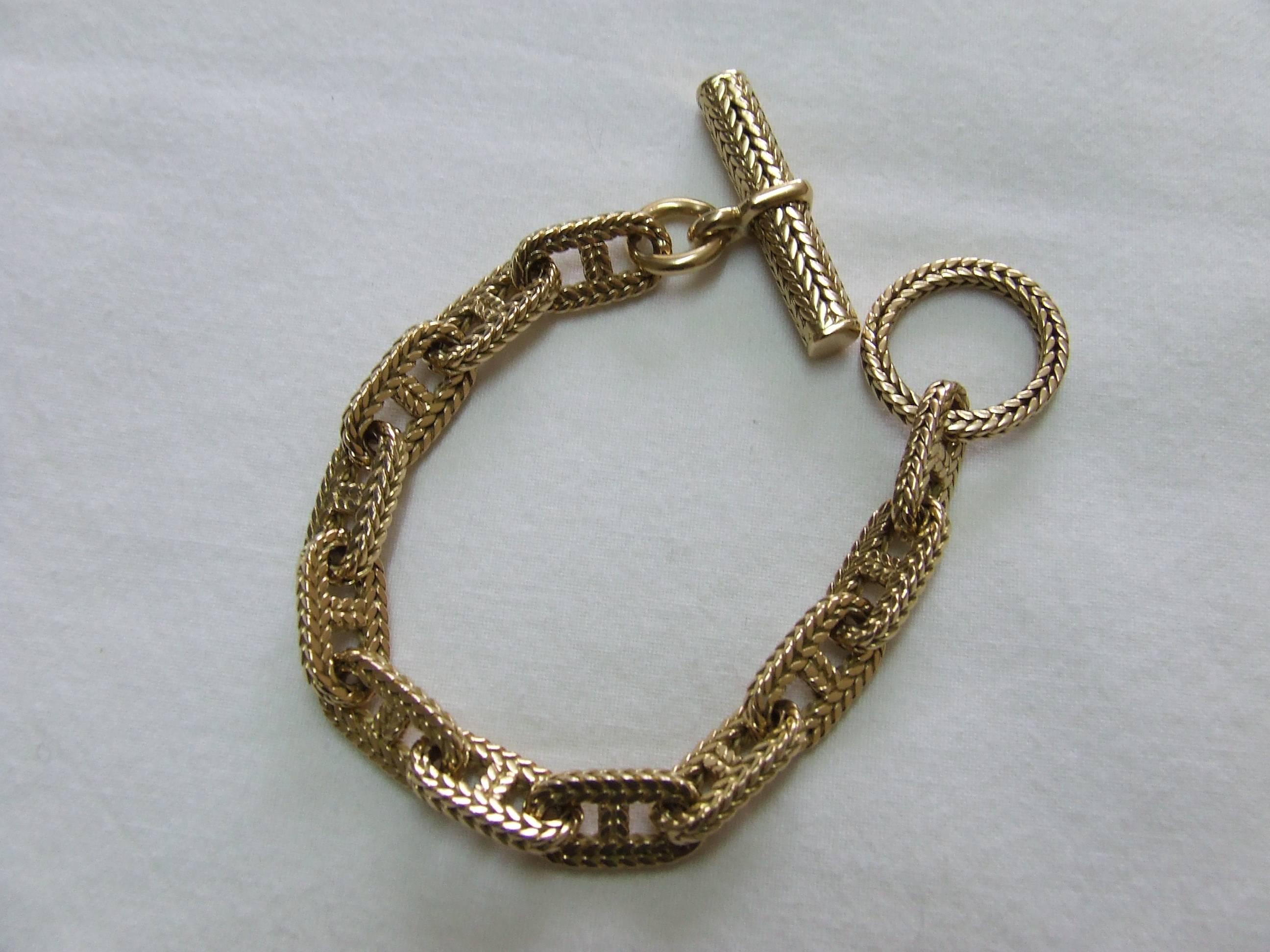 Hermès By Georges Lenfant Chaine D'ancre Braided Yellow Gold Bracelet Small 4