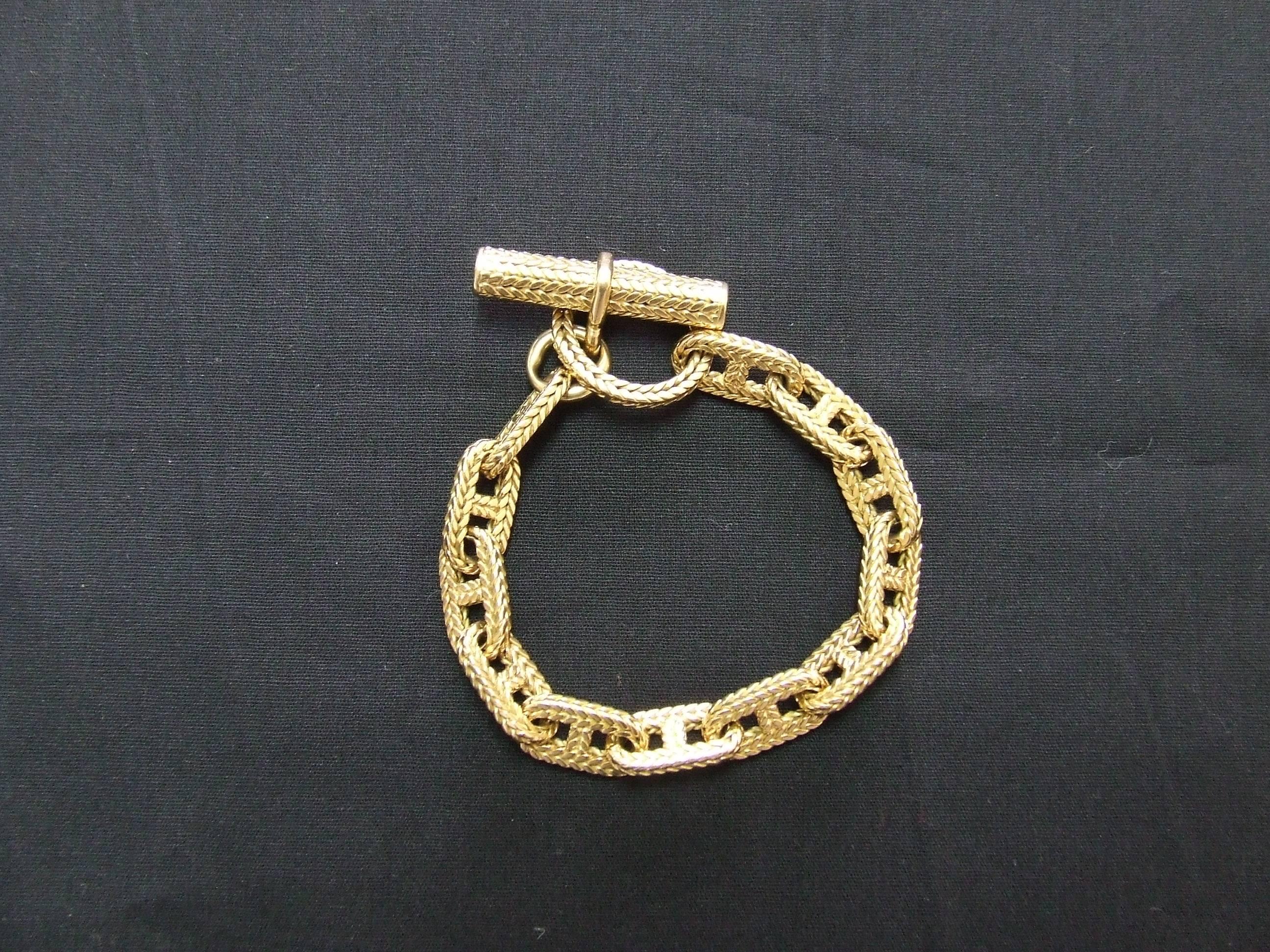Hermès By Georges Lenfant Chaine D'ancre Braided Yellow Gold Bracelet Small 6