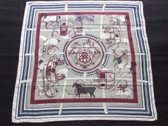 Hermès - Écharpe en coton et soie Carré - Imprimeur Fou Couvertures Ex Libris - 90 cm - RARE