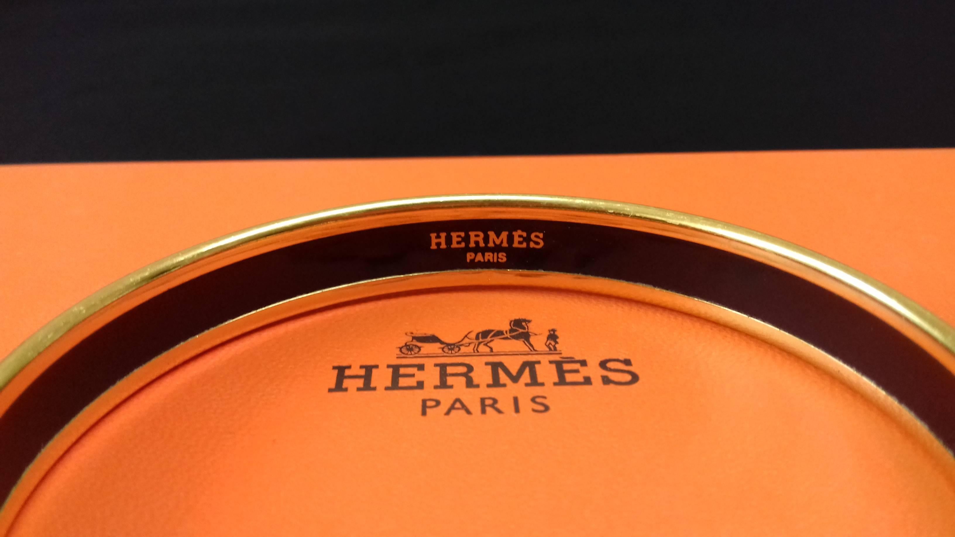 Women's Hermès Printed Enamel Gold Plated Hardware Narrow Cheetah Bracelet 