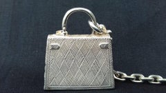 Hermès Key Ring / Holder / Chain Kelly Bag Silver Pendant Charm