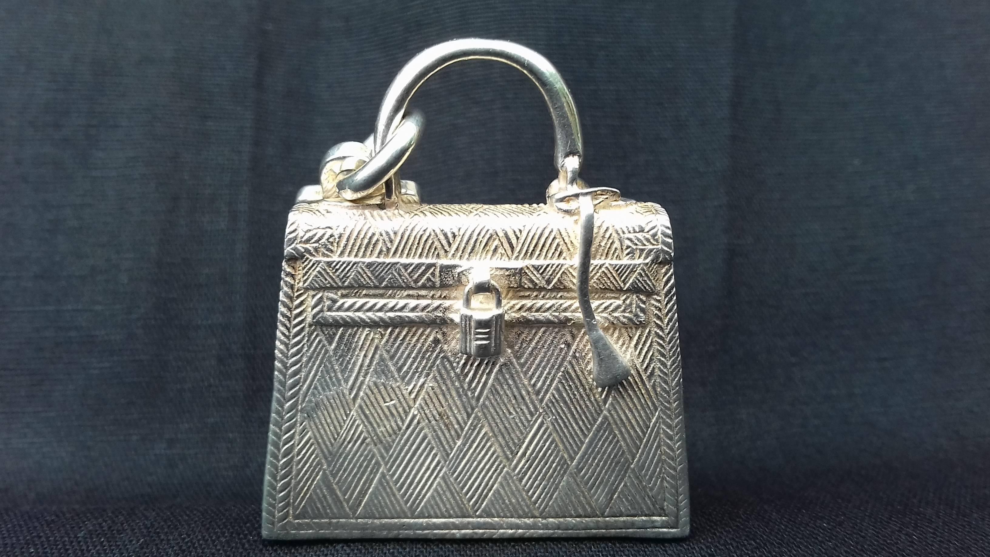 Hermès Key Ring / Holder / Chain Kelly Bag Silver Pendant Charm  1
