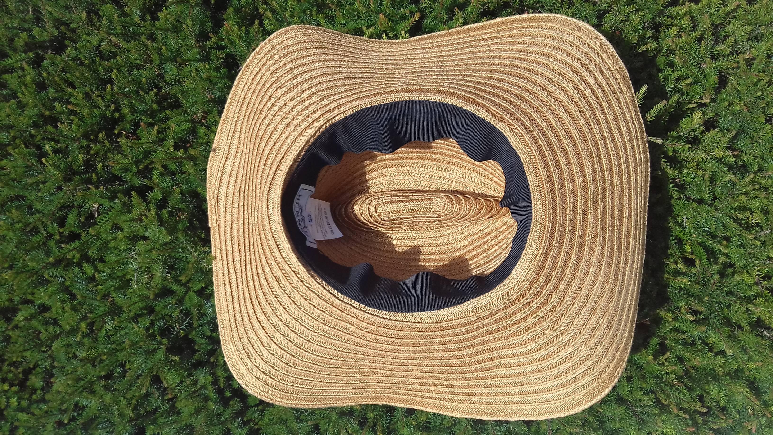 Hermès Sun Hat Summer Hat Panama Hemp Size 56 1