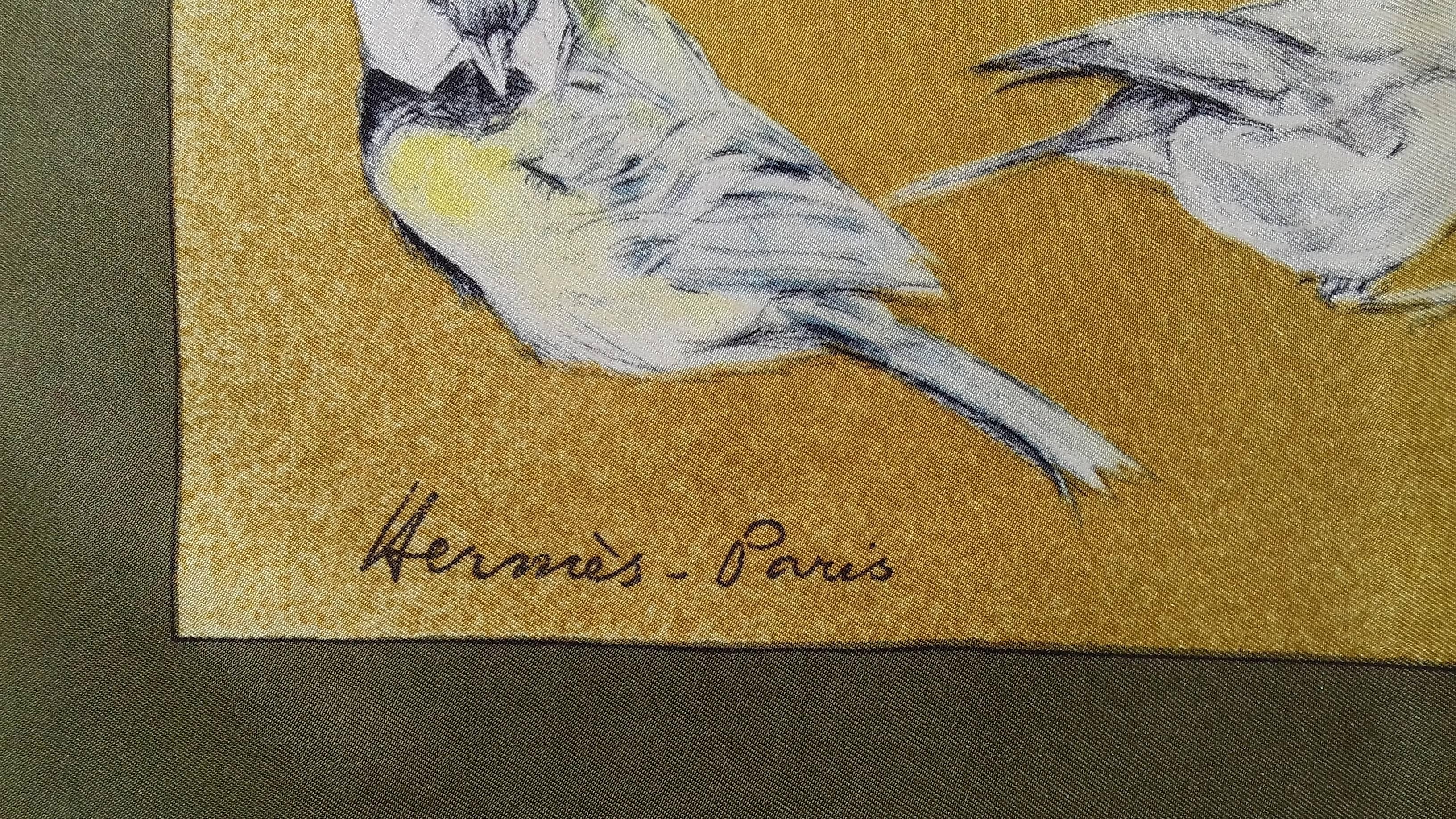 Hermès Les Mesanges Tit Birds Xavier de Poret:: foulard en soie:: 1960 6