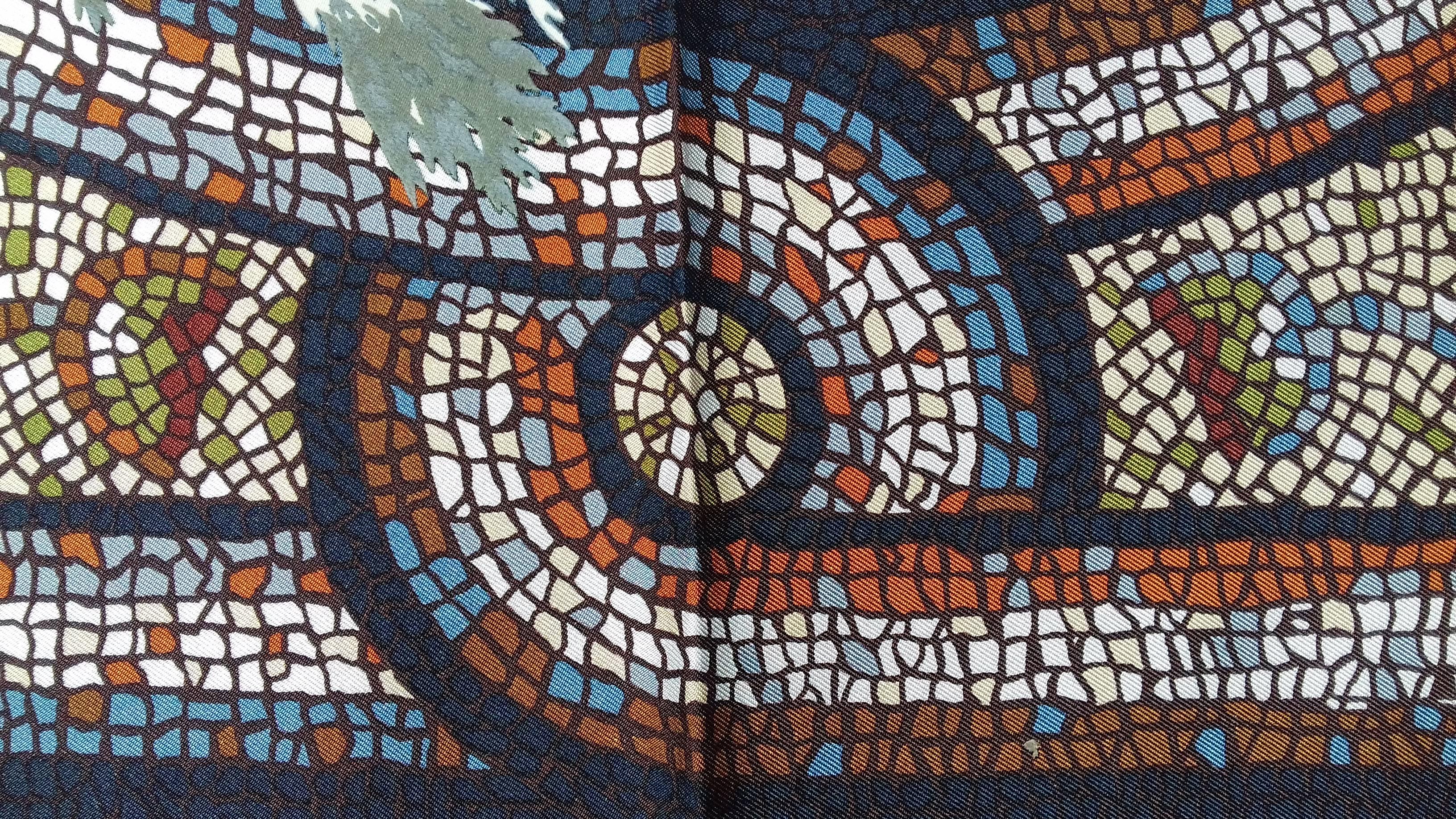 Hermès Gorgeous Silk Scarf Sous Le Cèdre Dimitri Rybaltchenko Mosaic 88 cm 13