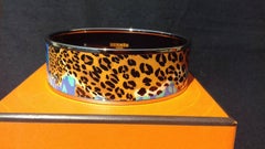 Hermès Jungle Of Eden Pierres et Cactus Printed Enamel PHW Bracelet